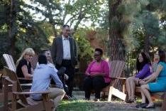 a group of students in the mcgeorge quad